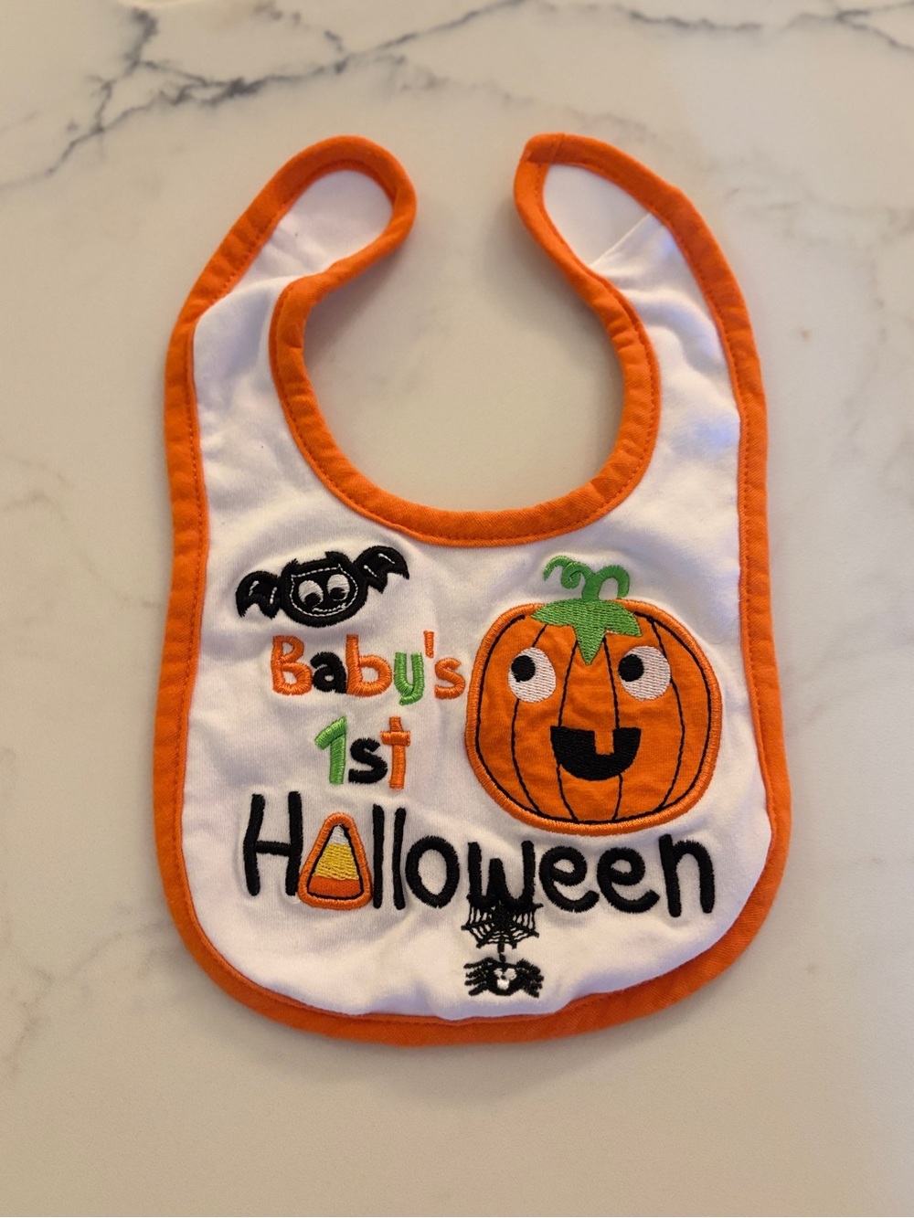 Baby Starters Baby's 1st Halloween Pumpkin Bat Spider Bib